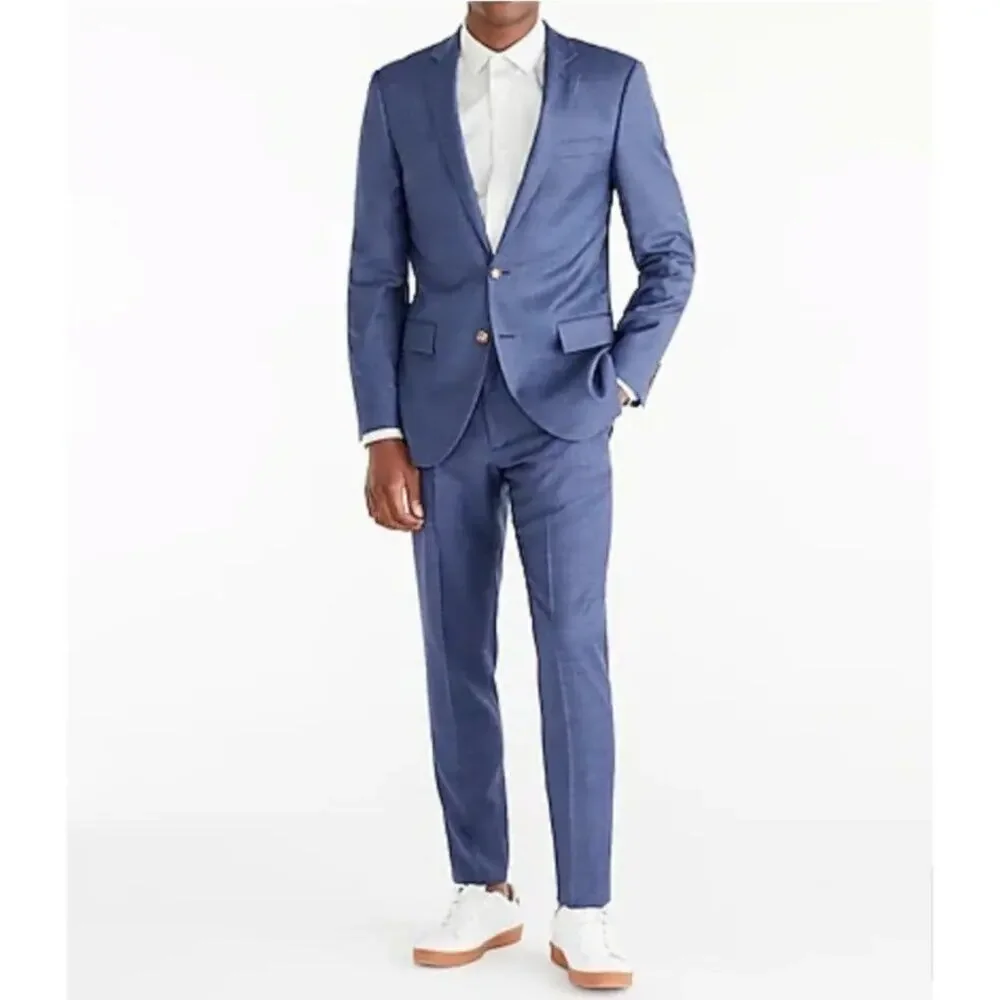 NWT J. Crew Mens Thompson Suit‎ Jacket in Blue 38647 Size 38R